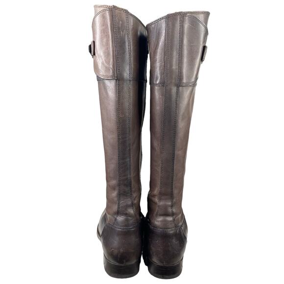 Frye Women's Molly Button Smoke Brown Leather Riding Boot Size US 8.5 - Picture 9 of 14